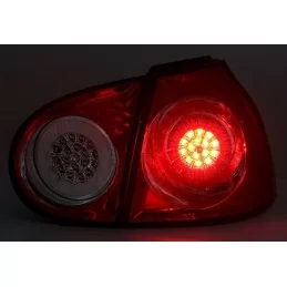 Golf red white 5 led rear lights