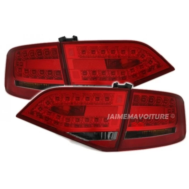 Luces Traseras Del Led Audi A4 B8 Negro Rojo