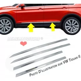 VW Tiguan II Chrome Aluminum Door Sticks Set