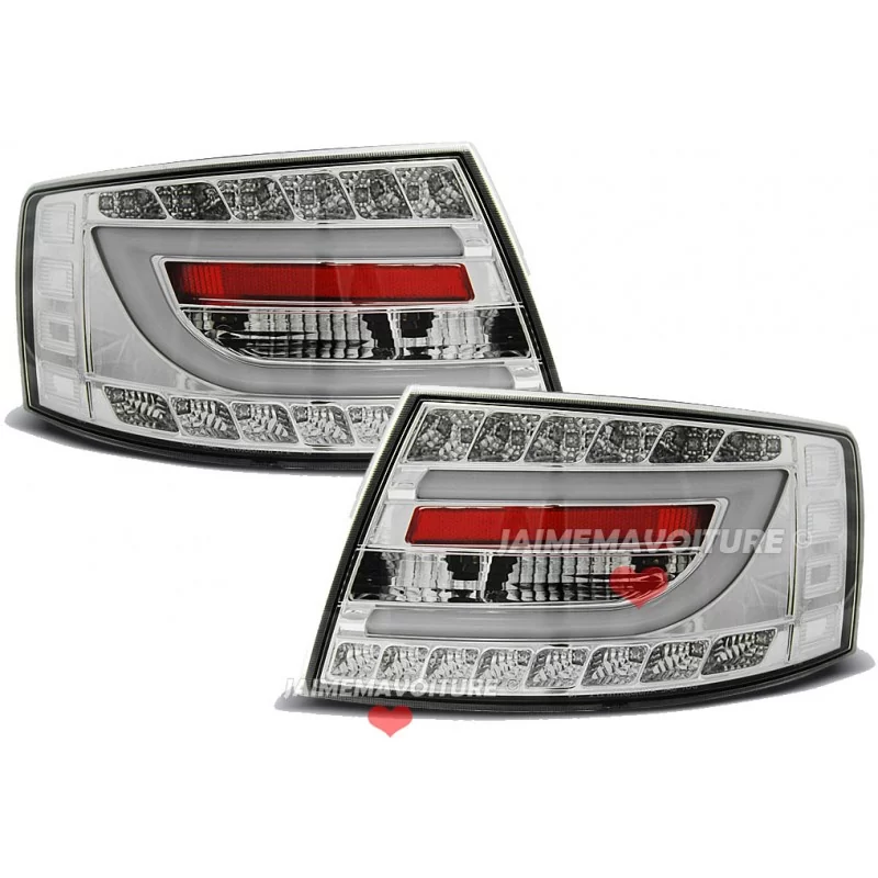 Tail lights led tube for Audi A6 red smoked 7 pins
