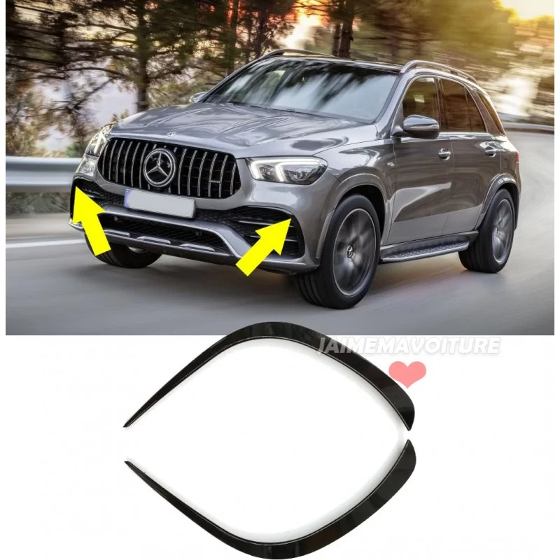 Added Front Bumper Set Mercedes Gle W167 Look Gle63 Amg