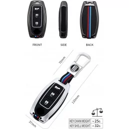 Key shell for BMW Series 1 2 3 4 5 X1 X3 X4 X5 X6 - Matte Metal