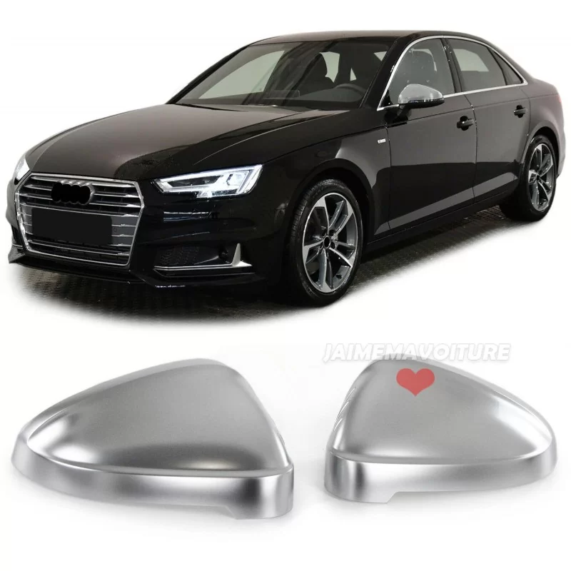 Aluminum rearview mirror covers for Audi A4 S4 and A5 S5