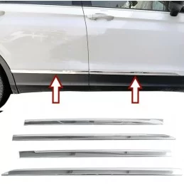 VW Tiguan II Chrome Aluminum Door Stick Set