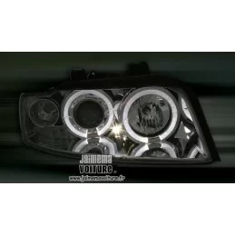 Angel eyes headlights Audi A4 B6 sonar chrome tuning